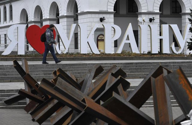 Erizos checos en el centro de la ciudad de Járkov, en Ucrania