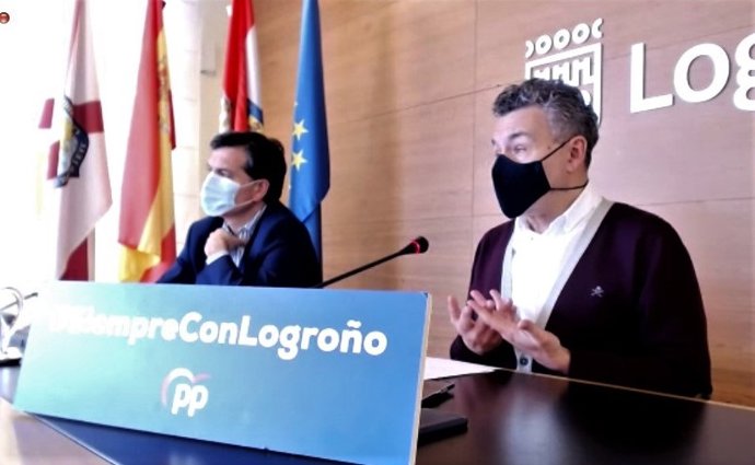 Conrado Escobar y Josu Ahedo, en la rueda de prensa.