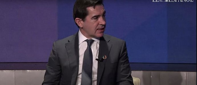 El presidente de BBVA, Carlos Torres, durante su intervención en la primera jornada del II Foro Económico Español 'Wake Up Spain', organizado por El Español, Invertia y D+I.