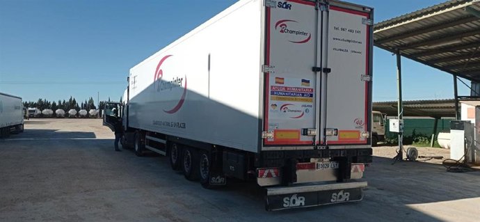 Camión de la Sociedad Cooperativa Champinter