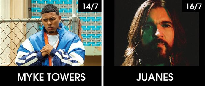 Cartel Myke Towers y Juanes en Starlite