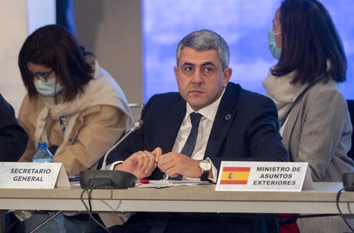 Archivo - El secretario General de la Organización Mundial del Turismo (OMT), Zurab Pololikashvili, en el 115 Consejo Ejecutivo de la 24 Asamblea General de la Organización Mundial del Turismo, en Madrid (España). 