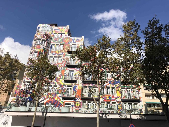 El mural del Hotel Artmadams.