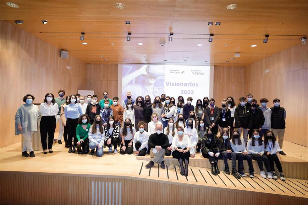 Entrega de premios de '#visionariosTIC', concurso para premiar el talento joven de Fundación Ibercaja y Fundación Hiberus.
