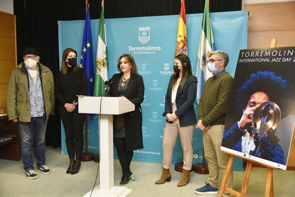PResentación del International Jazz Day de Torremolinos que se celebra el puente de mayo en la localidad de la Costa del Sol malagueña.