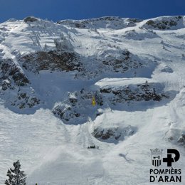 Imagen del rescate del esquiador