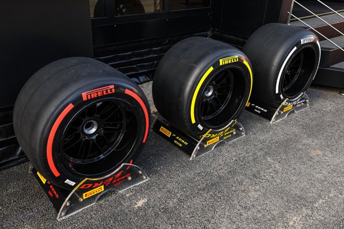 Archivo - Pirelli tyres during the pre-season track session prior the 2022 FIA Formula One World Championship, on the Circuit de Barcelona-Catalunya, from February 23 to 25, 2022 in Montmelo, near Barcelona, Spain - Photo Florent Gooden / DPPI