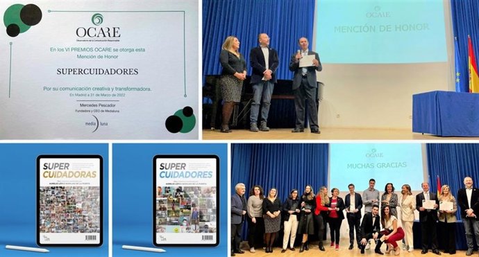 La Campaña Y La Obra "SUPERCUIDADORES, SUPERCUIDADORAS" Reciben El Galardón De Honor OCARE 2022