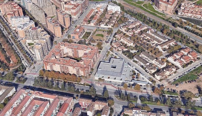 Vista aérea de la zona de los sindicatos en Granada