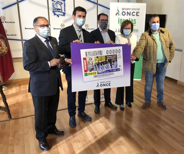 Presentación del cupón de la ONCE dedicado a la Semana Santa de Medina de Rioseco.
