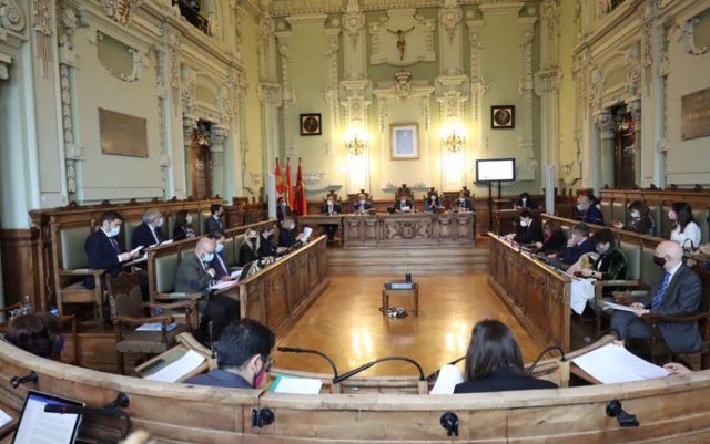 Pleno del Ayuntamiento de Valladolid en el mes de abril de 2022.
