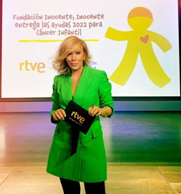 La directora de comunicación de RTVE, María Eizaguirre, en el acto en el que la Fundación Inocente, Inocente entrega más de 1,1 millones a 42 proyectos de lucha contra el cáncer infantil