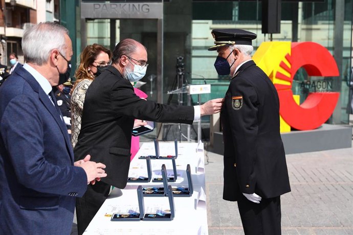 Teruel acoge la primera ceremonia de condecoraciones al mérito policial en Aragón.