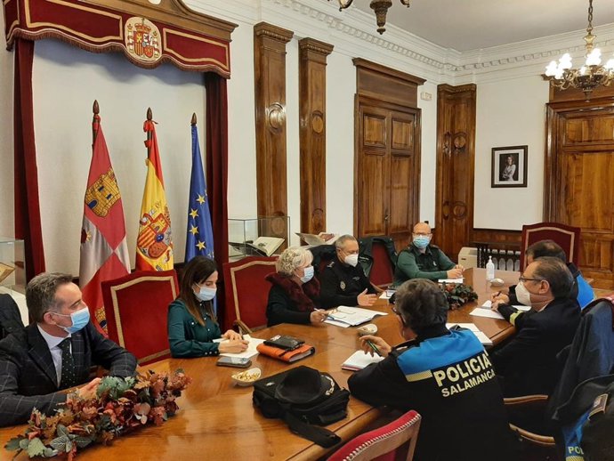 Reunión de la Junta Local de Seguridad de Salamanca.