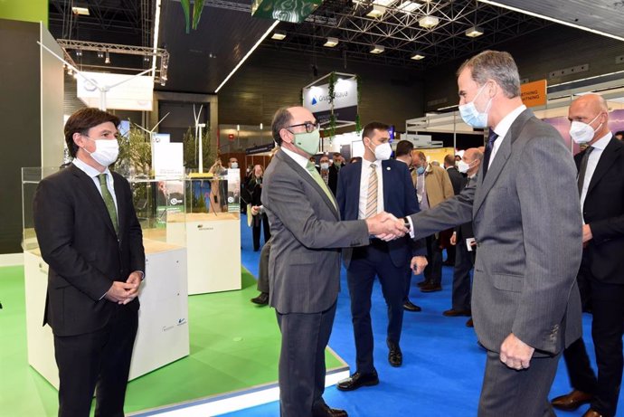 El Rey Felipe VI y el presidente de Iberdrola, Ignacio Galán