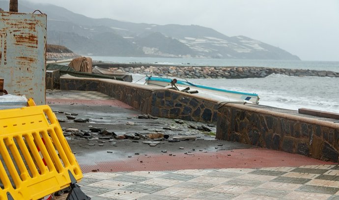 Daños por el temporal en el litoral granadino