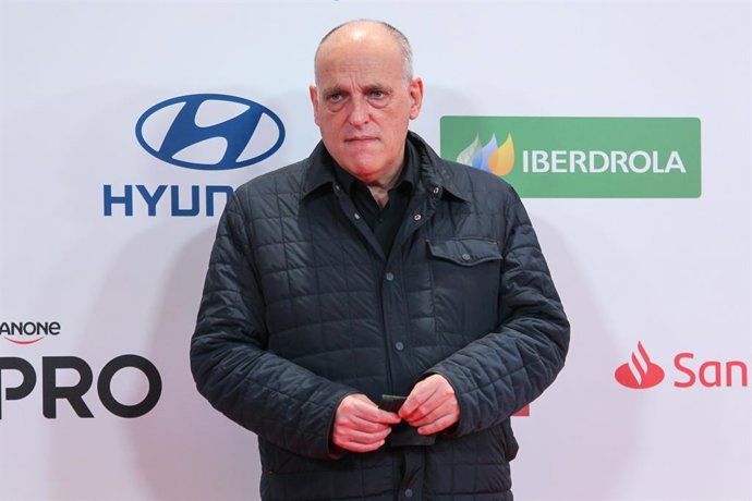 Archivo - Javier Tebas, President of La Liga, attends during the arrival red carpet at the "AS Sports Awards 2021" held at The Westin Palace Hotel on December 14, 2021, in Madrid, Spain.