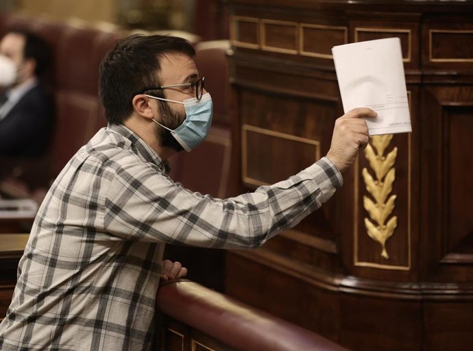 Archivo - El diputado de la CUP Albert Botrán