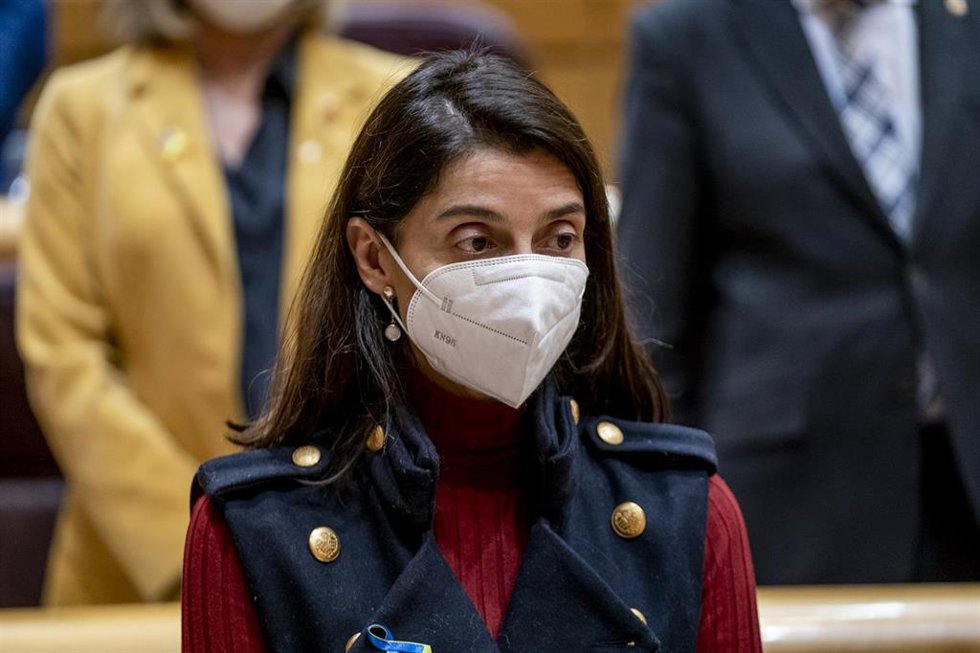 La ministra de Justicia, Pilar Llop, en una sesión de control al Gobierno en el Senado, a 5 de abril de 2022, en Madrid (España). El PP ha centrado sus iniciativas en su petición de bajar los impuestos ante la subida de los precios por el alto coste de