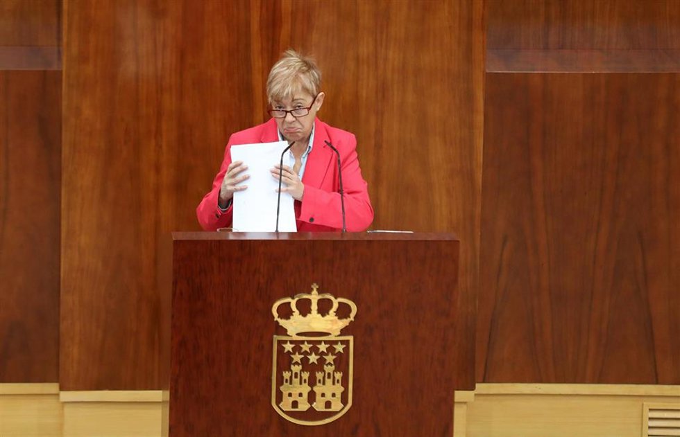 Archivo - La diputada del PSOE María Carmen López Ruiz en la Asamblea de Madrid, a 11 de noviembre de 2021, el día que la presidenta de la Asamblea ordenara su expulsión tras las acusaciones contra el hermano de Ayuso