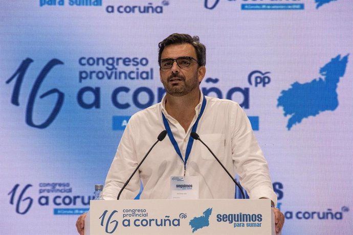 Archivo - El presidente del Partido Popular de A Coruña, Diego Calvo
