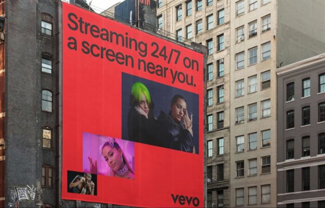 Cartel promocional de vevo