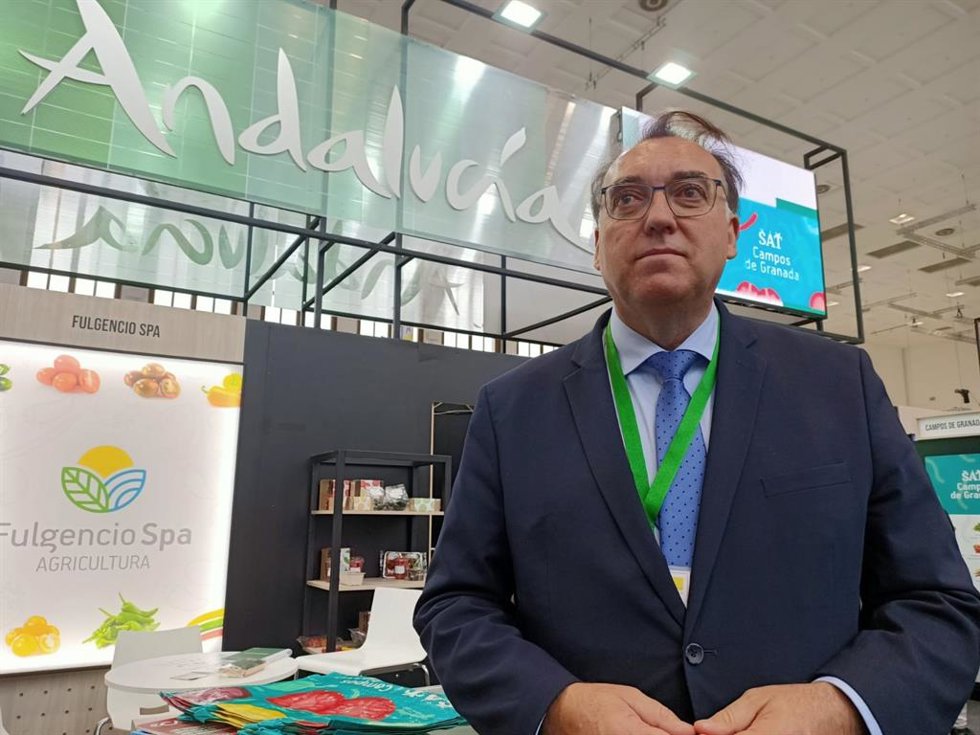 El consejero delegado de Externa, Arturo Bernal, en la feria Fruit Logistica 2022 en Berlín.