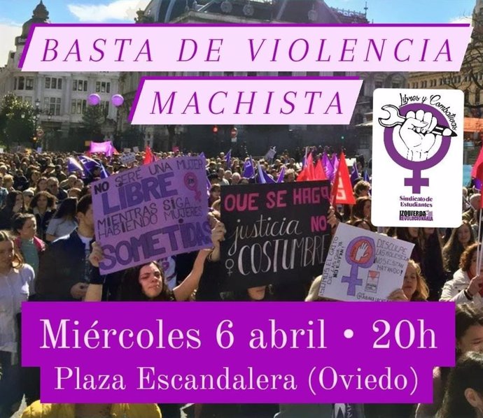 Concentración organizada en Oviedo por 'Libres y Combativas'