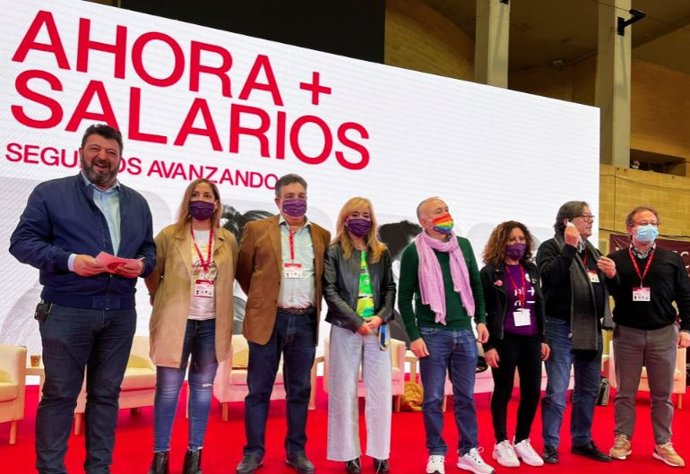 Secretarios generales de las federaciones estatales y de las uniones de comunidad autónoma de UGT, en la Asamblea Confederal del sindicato.