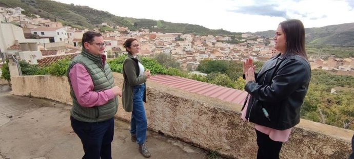 Teresa Sánchez, viceportavoz de Unidas Podemos por Málaga en la Diputación, en el centro de la imagen.
