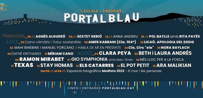 Cartel del festival Portalblau de L'Escala (Girona)