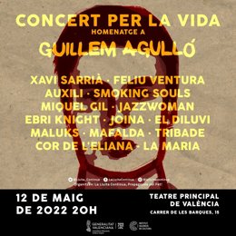 Cartel del primer 'Concierto por la vida-Homenaje a Guillem Agulló'