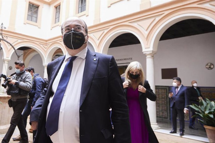 El ministro de Cultura y Deportes, Miquel Iceta, durante la reunión del Pleno de la Conferencia Sectorial de Cultura en el Museo de Bellas Artes
