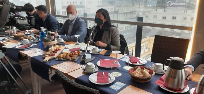 La presidenta del PP de Lugo, Elena Candia, en un acto.