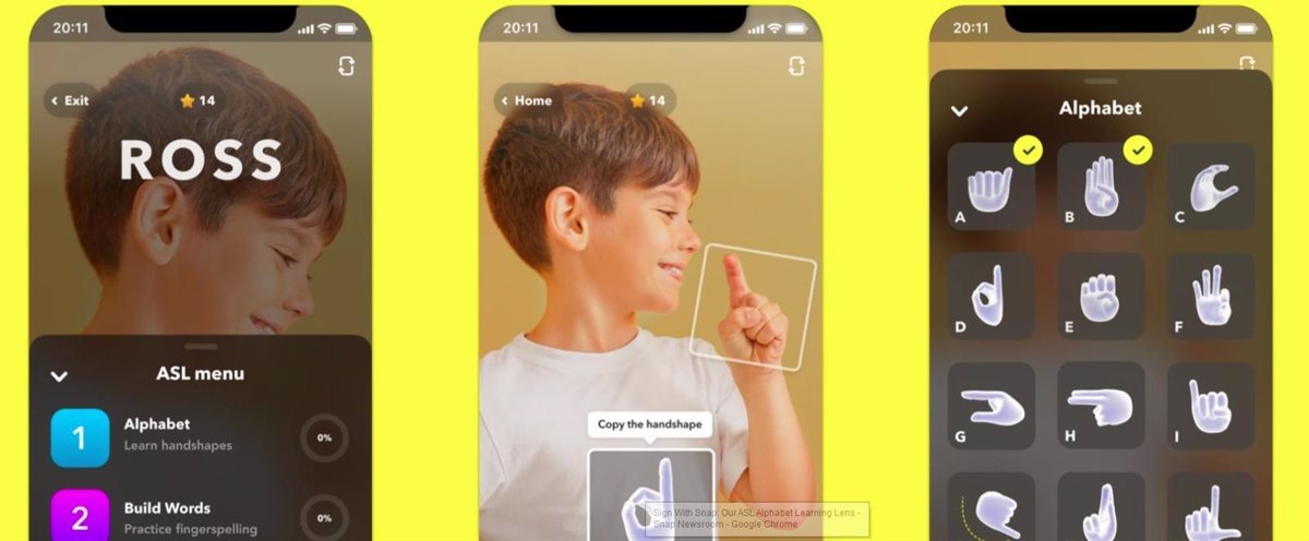 Snap launches a lens to learn American Sign Language