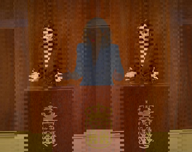 Isabel Díaz Ayuso en su intervención en la Asamblea