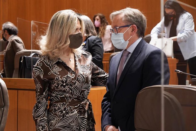 Mar Vaquero y Joaquín Juste (PP).