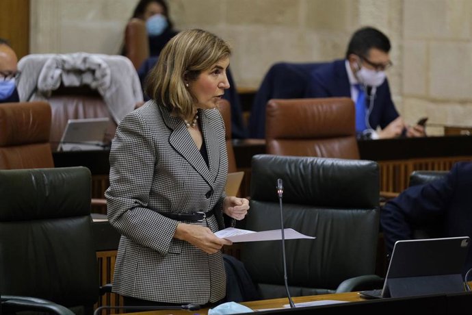 Intervención de la Consejera de Empleo, Formación y Trabajo Autónomo, Rocío Blanco.