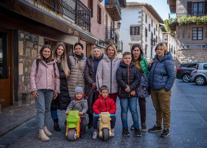 Las mujeres procedentes de Ucraniana, en Santesteban.