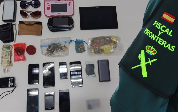 Imagen de los objetos robados.