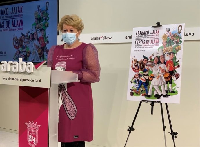 Del Val, en la presentación del programa de las fiestas de Álava