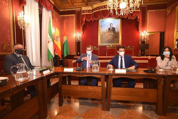 Archivo - García, Entrena, Cuenca y López Calahorro, en la Mesa del Ferrocarril, en imagen de archivo