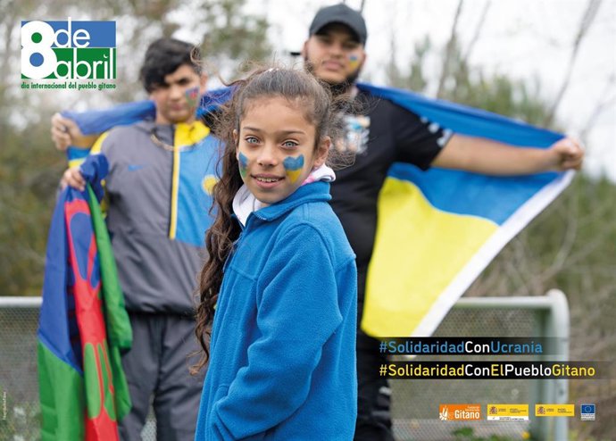 Cartel por el 8 de abril, Día Internacional del Pueblo Gitano.