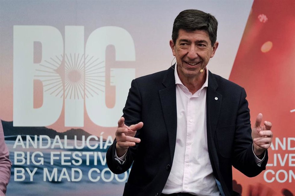 El vicepresidente de la Junta y consejero de Turismo, Regeneración, Justicia y Administración Local, Juan Marín.