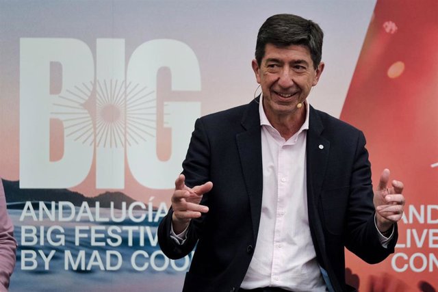 El vicepresidente de la Junta y consejero de Turismo, Regeneración, Justicia y Administración Local, Juan Marín.