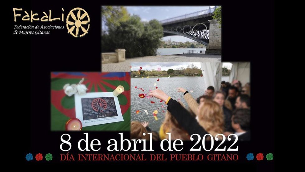 Cartel de la Federación de Asociaciones de Mujeres Gitanas FAKALI por la conmemoración, el 8 de abril, del Día Internacional del Pueblo Gitano.