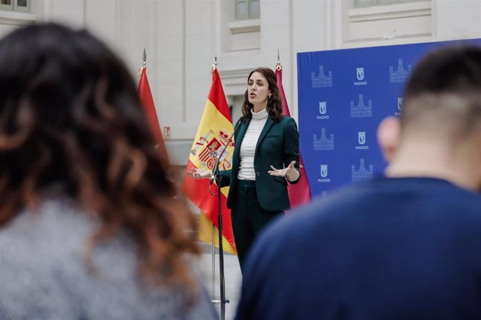 La portavoz de Más Madrid en el Ayuntamiento, Rita Maestre, comparece durante una sesión plenaria en el Ayuntamiento de Madrid 