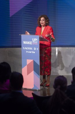 La ministra de Hacienda y Función Pública, María Jesús Montero, interviene en la última jornada del foro económico 'Wake Up, Spain!'