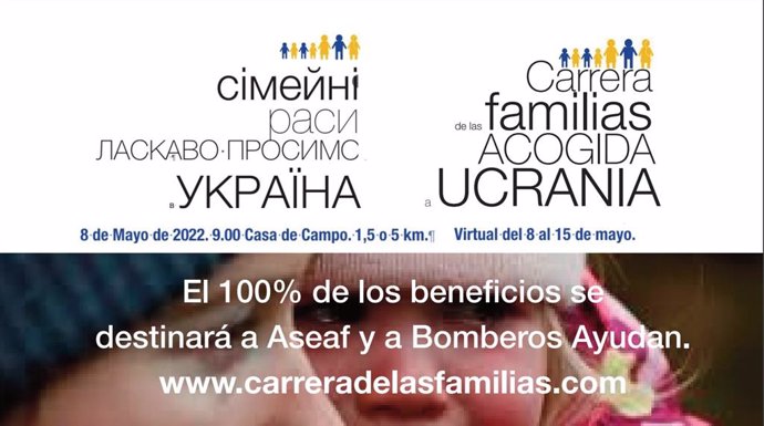 Cartel de la carrera Familias de Acogida por Ucrania