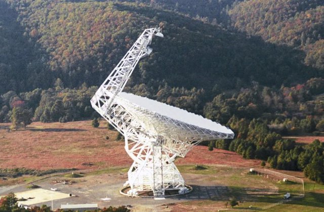 Radiotelescopio de Green Bank, empleado en búsqueda SETI